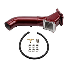Load image into Gallery viewer, Wehrli 01-04 Chevrolet Duramax LB7 S300/S400 Single Turbo 3in Y-Bridge Kit - Gloss Black Intake Elbows Wehrli
