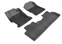 Load image into Gallery viewer, 3D MAXpider 2012-2013 Honda Civic Sedan Kagu 1st &amp; 2nd Row Floormats - Black | L1HD04101509
