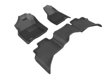 Load image into Gallery viewer, 3D MAXpider 2009-2012 Dodge Ram 1500 Quad Cab Kagu 1st &amp; 2nd Row Floormats - Black | L1DG01801509
