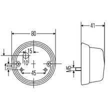 Load image into Gallery viewer, Hella 1259 White Side Marker Lamp w/ Chrome Base | 001259631
