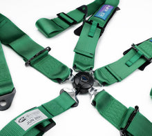 Load image into Gallery viewer, NRG 5PT 3in. Seat Belt Harness / Cam Lock - Green | SBH-B6PCGN
