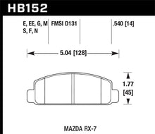 Load image into Gallery viewer, Hawk 88-91 Mazda RX-7 1.3L 10th Anniversary 1 Piston Caliper Front ER-1 Brake Pads Brake Pads - Racing Hawk Performance   
