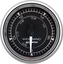 Load image into Gallery viewer, AutoMeter Chrono 2-1/16in 8:1-18:1 Stepper Motor Air/Fuel Ratio-Wideband Analog Gauge - Chrome | 9770
