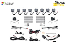 Load image into Gallery viewer, Diode Dynamics Stage Series SXS Rock Light Installer Kit - RGBW M8 (8-pack) Diode Dynamics
