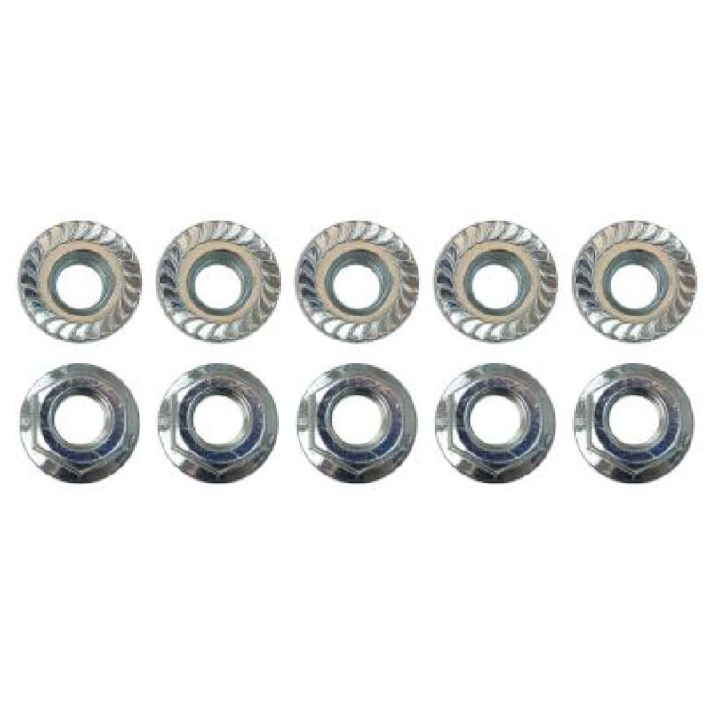 Moroso Zinc Serrated Flange Nuts - M8 X 1.25 (10 Pack) Moroso