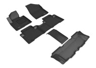 3D MAXpider 2013-2019 Hyundai Santa Fe/Santa Fe Xl Kagu 1st & 2nd & 3rd Row Floormats - Black | L1HY02801509