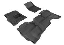 Load image into Gallery viewer, 3D MAXpider 2014-2019 Chevrolet Silverado Double Cab Kagu 1st &amp; 2nd Row Floormats - Black | L1CH03901509
