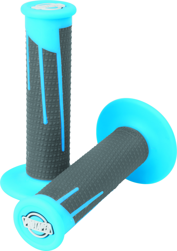 ProTaper Full Diamond Clamp-On Grips - Neon Blue/Dark Gray Misc Powersports ProTaper   