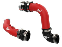 Load image into Gallery viewer, aFe 23-25 Ford F250/F350 Super Duty V8-6.7L BladeRunner Aluminum Hot &amp; Cold Charge Pipe Kit - Red aFe
