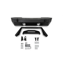 Load image into Gallery viewer, DV8 Offroad 07-23 Jeep Wrangler/Gladiator JT/JK/JL FS-25 Stubby Front Bumper w/Plated Bull Bar Bumpers - Steel DV8 Offroad
