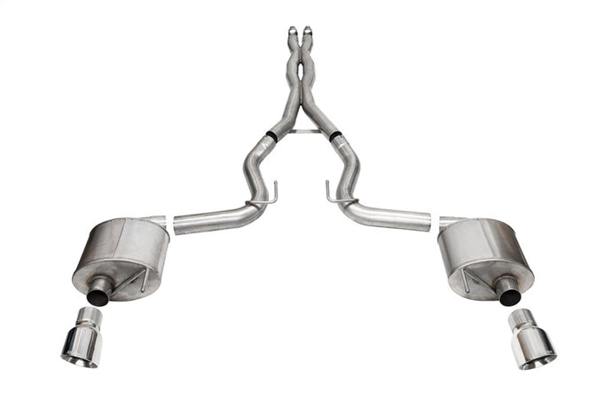 Corsa 2024 Ford MustangGT Sport Cat-Back Exhaust System 3.0in Dual Rear Exit w/4.5in Pro Series Tips Catback CORSA Performance   