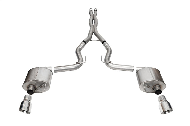 Corsa 2024 Ford MustangGT Sport Cat-Back Exhaust System 3.0in Dual Rear Exit w/4.5in Pro Series Tips Catback CORSA Performance   