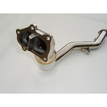 Load image into Gallery viewer, Invidia 02-07 WRX/STi Polished Divorced Waste Gate Downpipe with High Flow Cat
