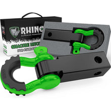 Load image into Gallery viewer, Rhino USA Shackle Kits Rhino USA Shackle Hitch Receiver W/ D-Ring (Green)
