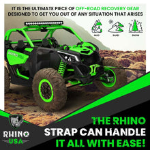 Load image into Gallery viewer, Rhino USA Recovery Tow Strap 3Inx20Ft (Green) Tow Straps Rhino USA
