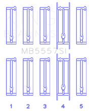 Load image into Gallery viewer, King Engine Bearings ChevrolET 121Ci/Ln2 134Ci (Size +0.50mm) Main Bearing Set King Engine Bearings
