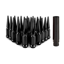Load image into Gallery viewer, Mishimoto Mishimoto Steel Spiked Lug Nuts M12 x 1.5 24pc Set Black Lug Nuts Mishimoto   

