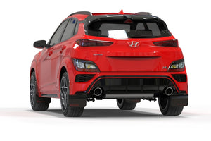 Rally Armor 2022 Hyundai Kona N Black UR Mud Flap w/ White Logo Mud Flaps Rally Armor   