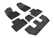 3D MAXpider 2015-2019 Volvo XC90 Kagu 1st & 2nd & 3rd Row Floormats - Black | L1VV02001509