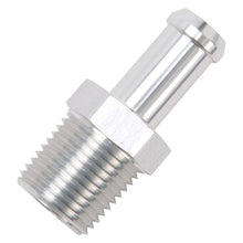 Load image into Gallery viewer, Edelbrock Fittings Edelbrock Hose End Straight 1/2In NPT to 1/2In Barb Clear Anodize
