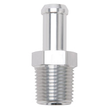 Load image into Gallery viewer, Edelbrock Fittings Edelbrock Hose End Straight 1/2In NPT to 1/2In Barb Clear Anodize
