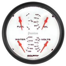 Load image into Gallery viewer, Autometer Phantom Quad 5in. Gauge 0 Ohm (E) - 90 Ohm (F) Electric | 5819
