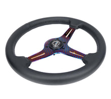 Load image into Gallery viewer, NRG Light Weight Gaming Steering Wheel - 350mm 3 NeoChrome Silver Spokes Perforated Leather | ST-018MC-PR
