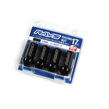 Load image into Gallery viewer, Rays 17HEX Racing Nut 12x1.5 Set L48 (Closed End) (4 PCS) - Black Chromate
