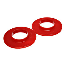 Load image into Gallery viewer, Energy Suspension Bushing Kits Energy Suspension Universal 2 3/16in ID 4 9/16in OD 5/8in H Red Coil Spring Isolators (2 per set)
