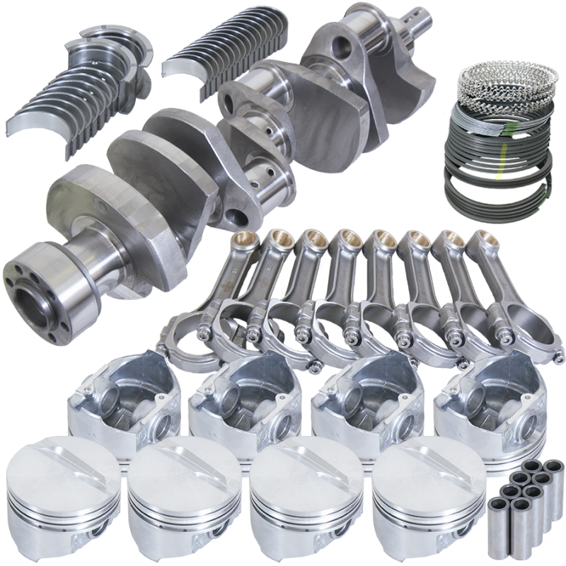 Eagle Chevy 350 1Pc 3.750in Crank 5.700in I-Beam Rod 4.060in Pistons 168 Tooth FP Balanced Assembly Eagle