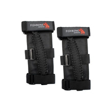 Load image into Gallery viewer, Fishbone Offroad Paracord Grab Handles w/Three Straps - Black Fishbone Offroad

