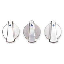 Load image into Gallery viewer, Rugged Ridge 3-Pc Alu Climate Control Knob Set Blue 99-06TJ Rugged Ridge
