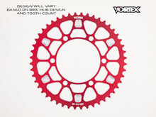 Load image into Gallery viewer, Vortex Racing V4 45 Tooth 520 Rear Sprocket - Red | 195AZRV4-45

