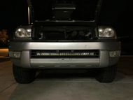 Cali Raised 03-09 Toyota 4Runner 32In Lower Bumper Hidden Led Light Bar Brackets Kit -Amber - Tall Light Bars & Cubes Cali Raised LED