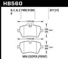 Load image into Gallery viewer, Hawk 05-06 JCW R53 Cooper S &amp; 07+ R56 Cooper S HPS Street Front Brake Pads Brake Pads - Performance Hawk Performance   
