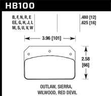 Load image into Gallery viewer, Hawk Wilwood Dynalite Caliper 12mm Street HT-10 Brake Pads Brake Pads - Racing Hawk Performance   
