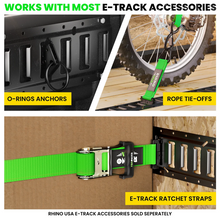Load image into Gallery viewer, 5Ft E-Track Tie-Down Rails, Silver (4 Pack) | TD-ETRAIL5-4PK-SVR
