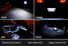 Load image into Gallery viewer, Diode Dynamics 07-15 Infiniti G37 Sedan Interior LED Kit Cool White Stage 2 Dash &amp; Interior Trim Diode Dynamics   
