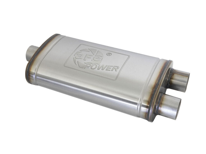 afe MACH Force-Xp Muffler 3 IN ID Center/Dual-Outlet x 11 IN W x 6 IN H x 22 IN L - Oval Body aFe