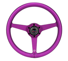 Load image into Gallery viewer, NRG Aluminum Steering Wheel 330mm - Heritage Solid Spoke - Ergonomic Grip - Anadized Purple | RST-071-PP
