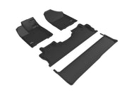 3D MAXpider 2017-2020 Honda Ridgeline Kagu 1st & 2nd & 3rd Row Floormats - Black | L1HD08301509