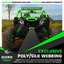 Load image into Gallery viewer, Rhino USA Recovery Tow Strap 3Inx20Ft (Black) Tow Straps Rhino USA
