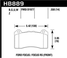 Load image into Gallery viewer, Hawk 2017 Ford Focus DTC-70 Race Front Brake Pads Brake Pads - Racing Hawk Performance   
