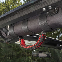 Load image into Gallery viewer, Rugged Ridge Paracord Grab Handles Red/Black Pair Rugged Ridge

