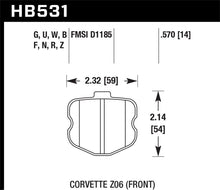 Load image into Gallery viewer, Hawk 06-10 Chevy Corvette (OEM Pad Design) Front HP+ Sreet Brake Pads Brake Pads - Performance Hawk Performance   
