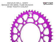 Vortex Racing V4 43 Tooth 525 Rear Sprocket - Purple | 526ZUV4-43