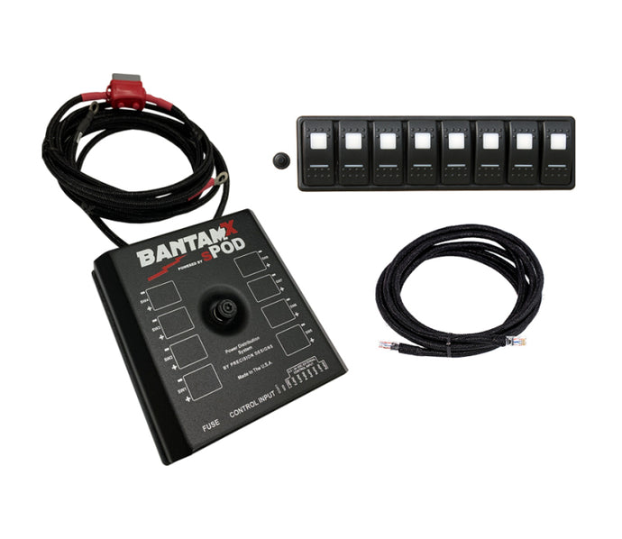 Spod BantamX Modular w/ Red LED (84 In Battery Cables) Switch Panels SPOD   