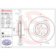 Brembo OE 18-20 Buick Regal Sportback UV Coated Brake Disc - Front | 09.N316.11