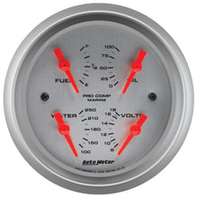 Load image into Gallery viewer, Autometer Marine Silver 3-3/8in Gauge | 200706-33
