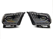 Load image into Gallery viewer, Raxiom 10-12 Ford Mustang w/ Factory Halogen LED Projector Headlights- Blk Housing (Clear Lens) Headlights Raxiom
